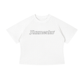 W' KUZMENKO STENCIL CROP TEE